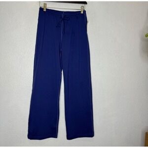 Lucy Wide Leg Sweatpants‎ Women's Small Short Periwinkle Blue Drawstring Waist